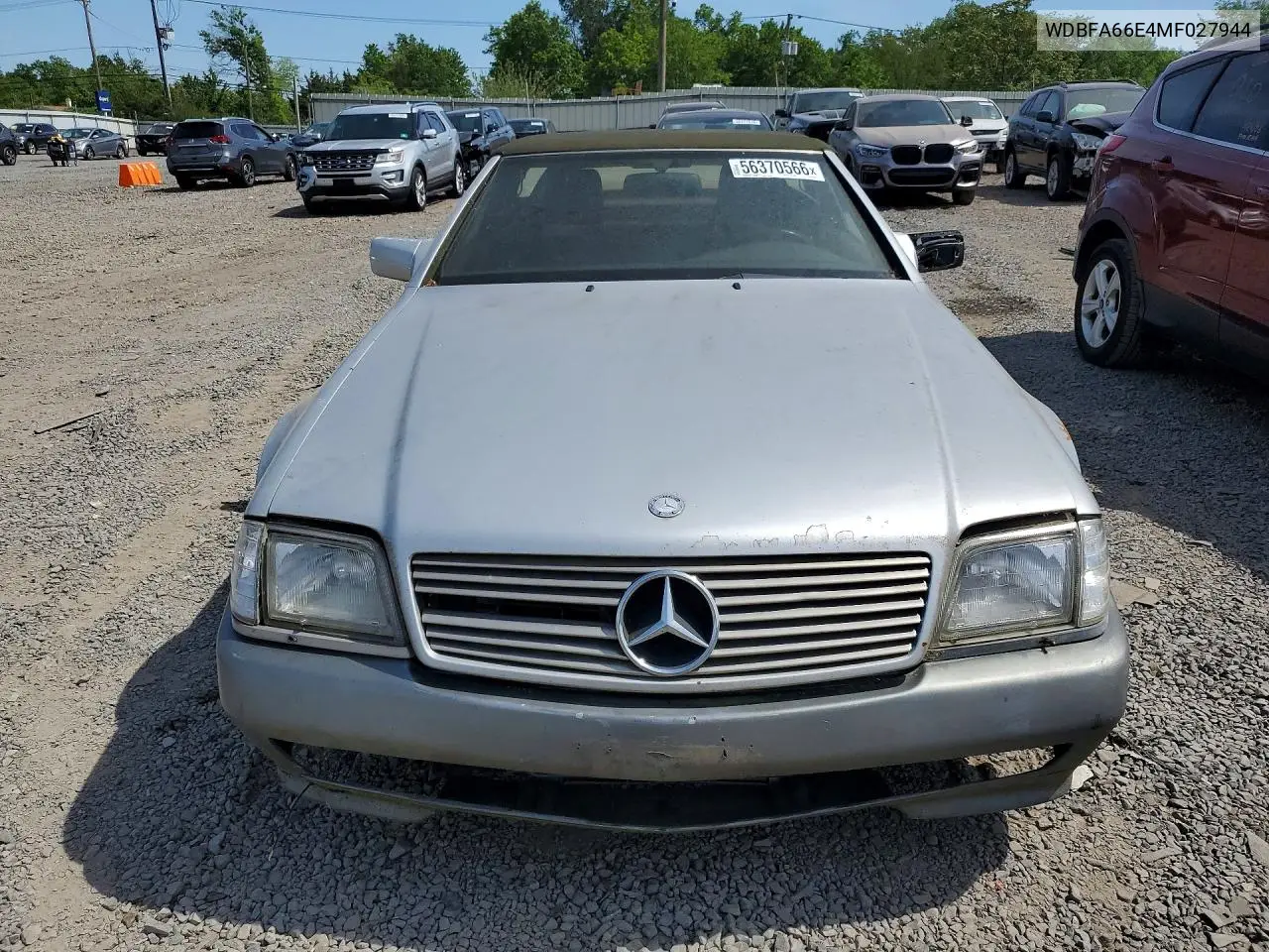 1991 Mercedes-Benz 500 Sl VIN: WDBFA66E4MF027944 Lot: 56370566