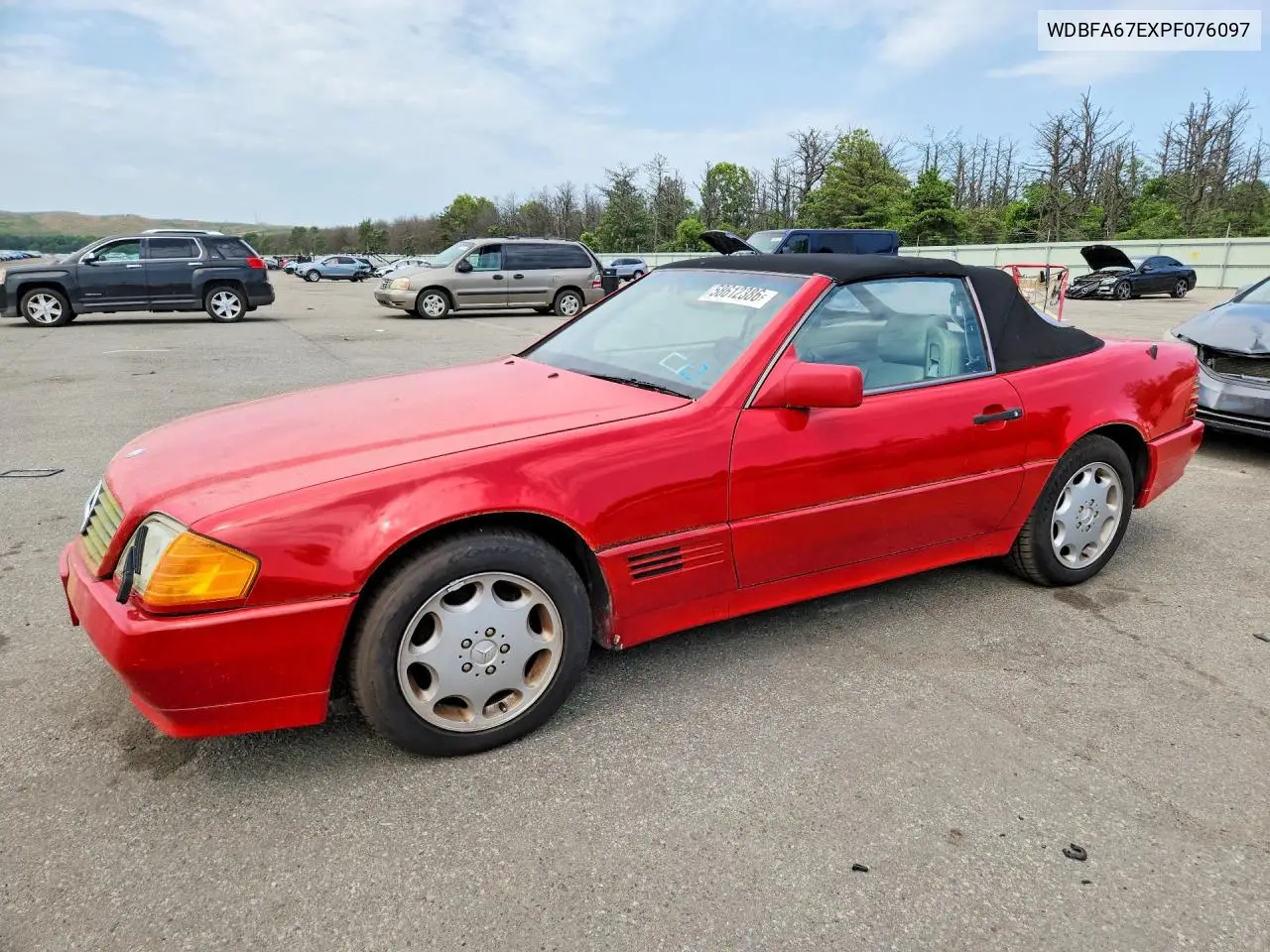 1993 Mercedes-Benz 500 Sl VIN: WDBFA67EXPF076097 Lot: 58612386