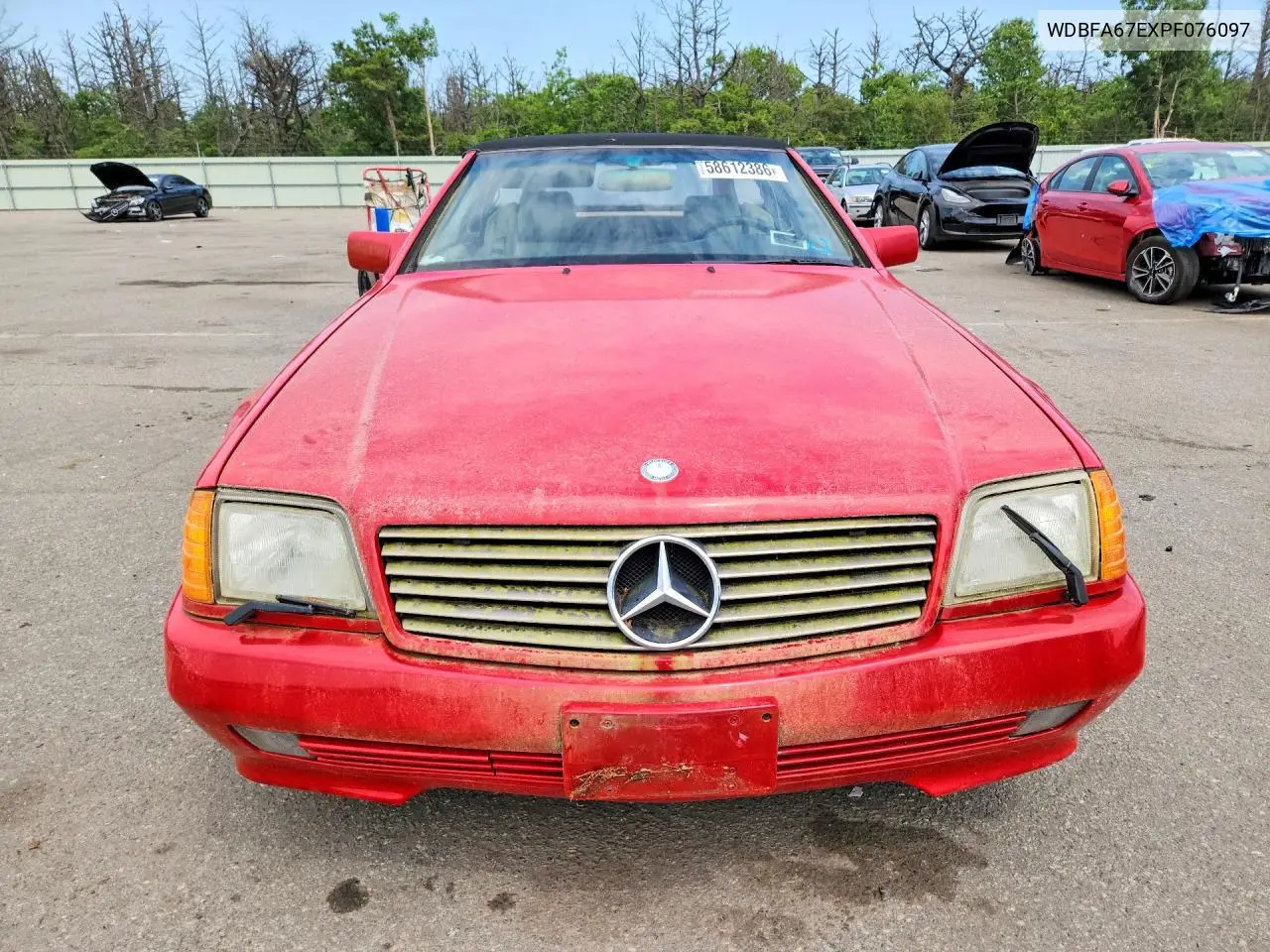 1993 Mercedes-Benz 500 Sl VIN: WDBFA67EXPF076097 Lot: 58612386