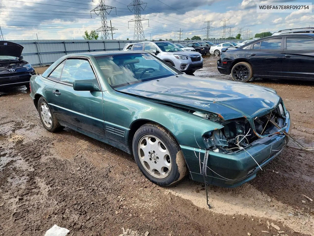 1994 Mercedes-Benz Sl 500 VIN: WDBFA67E8RF092754 Lot: 58357146