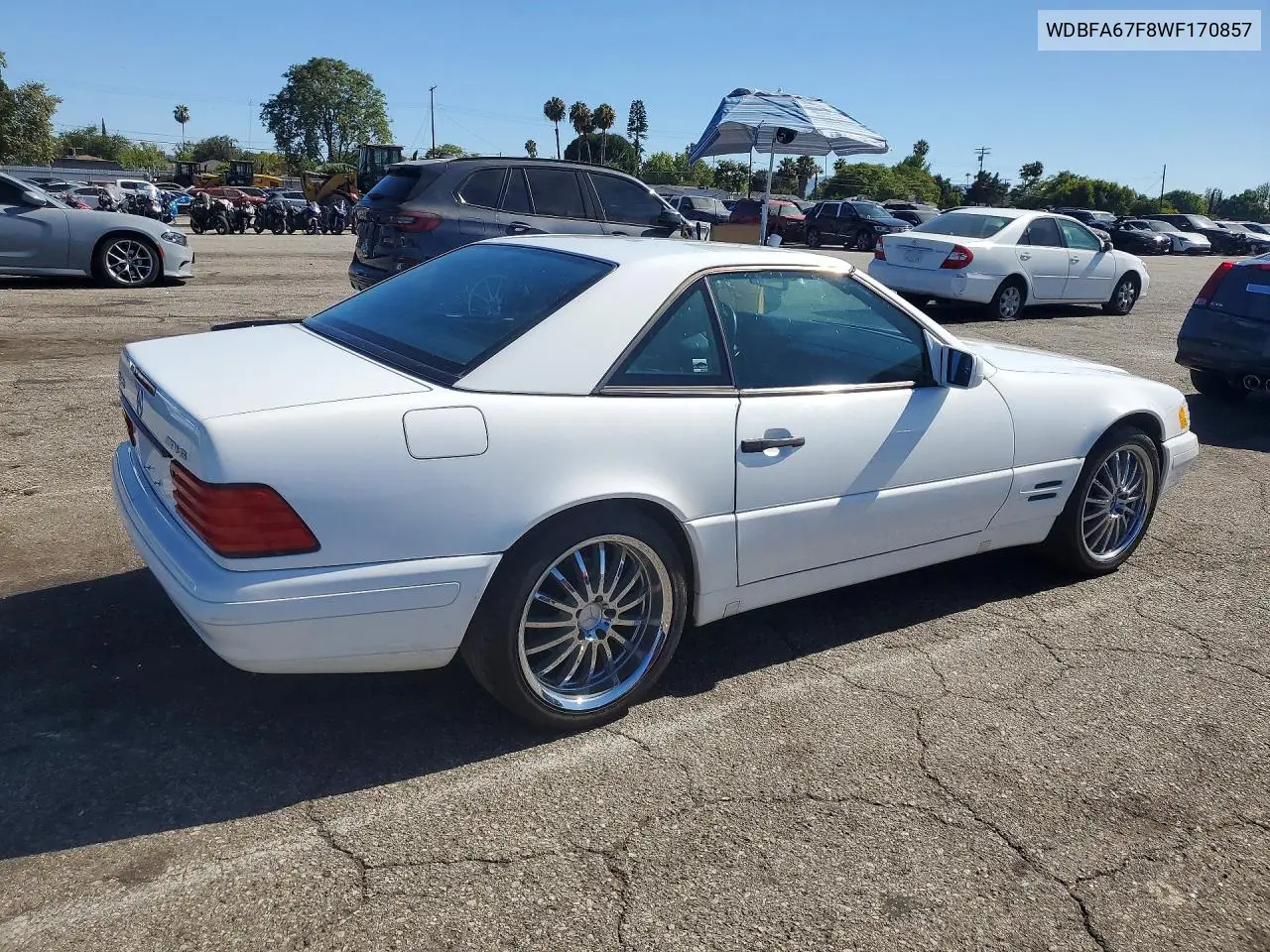 1998 Mercedes-Benz Sl 500 VIN: WDBFA67F8WF170857 Lot: 60458066