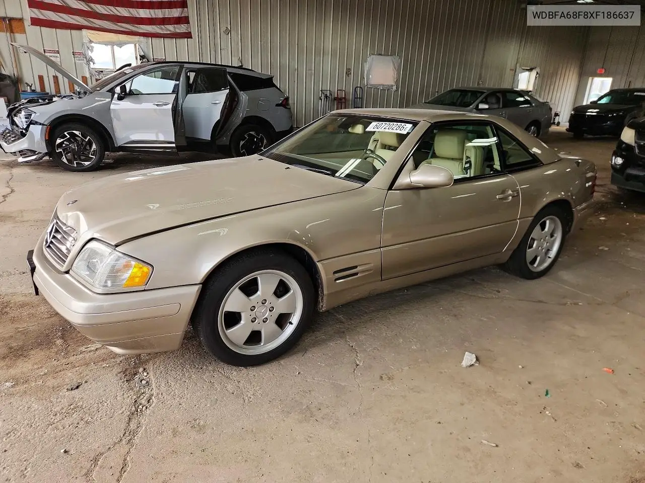 1999 Mercedes-Benz Sl 500 VIN: WDBFA68F8XF186637 Lot: 60720286