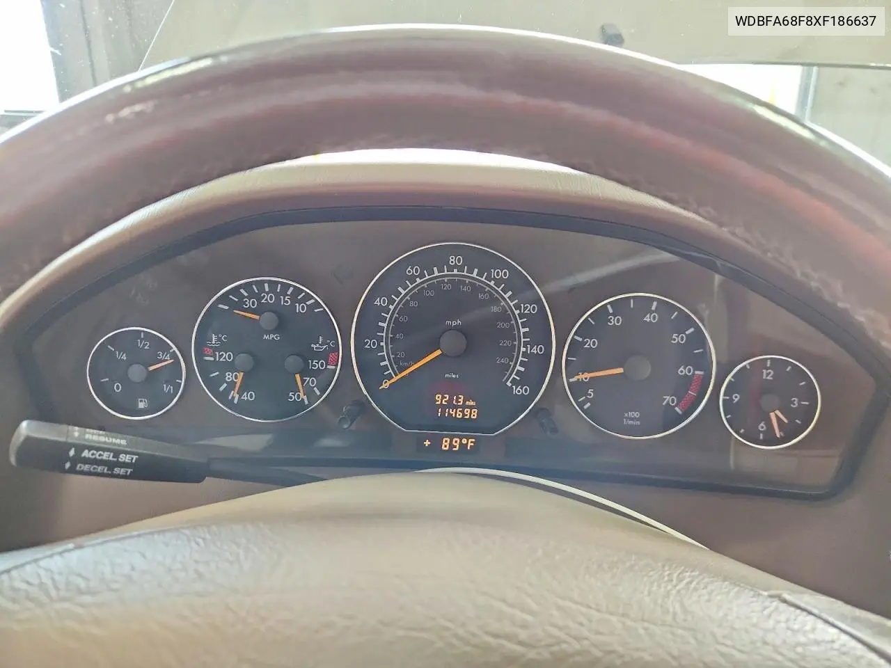 1999 Mercedes-Benz Sl 500 VIN: WDBFA68F8XF186637 Lot: 60720286