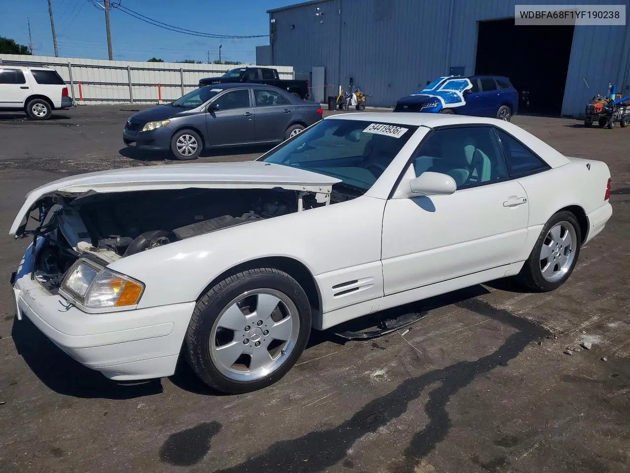 2000 Mercedes-Benz Sl 500 VIN: WDBFA68F1YF190238 Lot: 54419936
