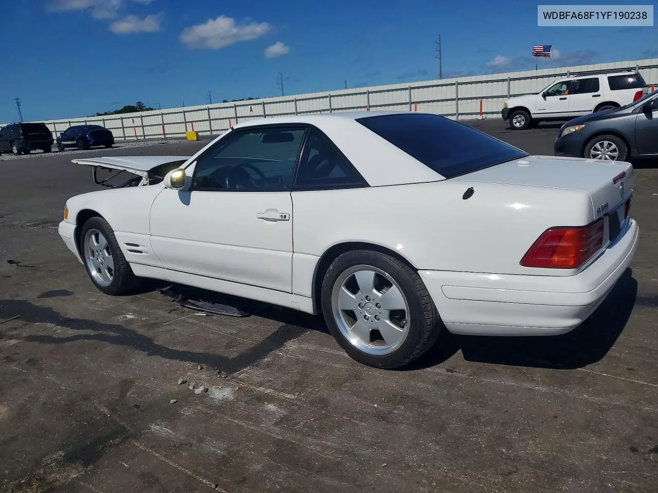 2000 Mercedes-Benz Sl 500 VIN: WDBFA68F1YF190238 Lot: 54419936