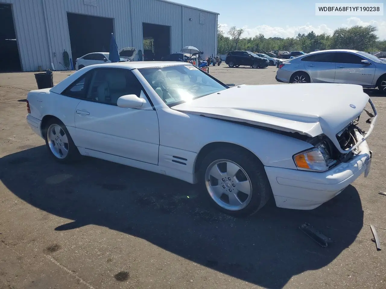 2000 Mercedes-Benz Sl 500 VIN: WDBFA68F1YF190238 Lot: 54419936