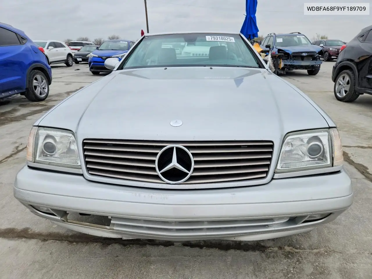 2000 Mercedes-Benz Sl 500 VIN: WDBFA68F9YF189709 Lot: 79318025