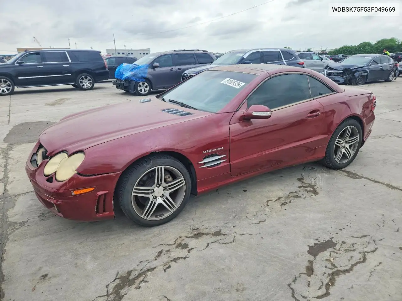 2003 Mercedes-Benz Sl 500R VIN: WDBSK75F53F049669 Lot: 51025706
