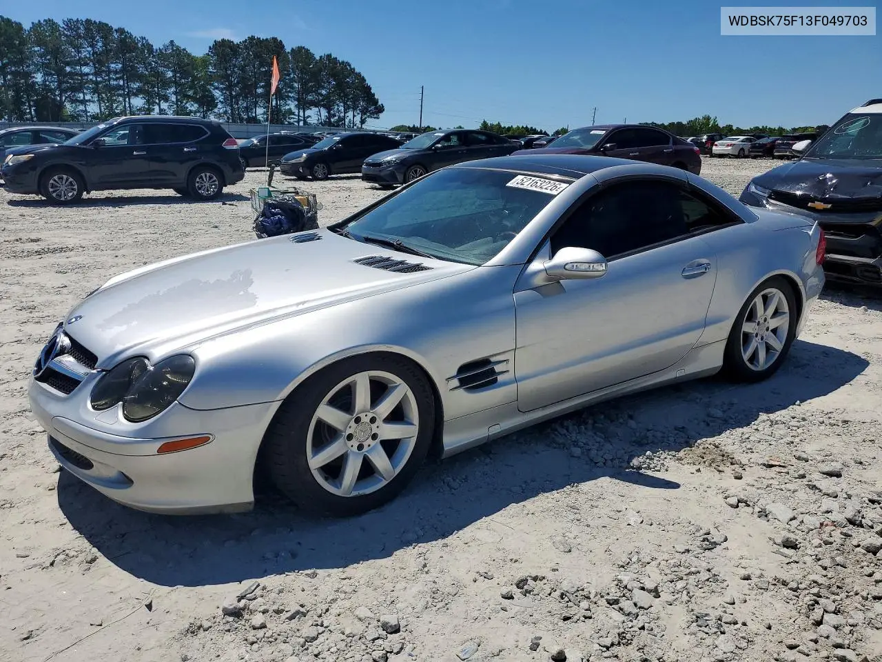 2004 Mercedes Benz Sl-Class VIN: WDBSK75F13F049703 Lot: 52163226