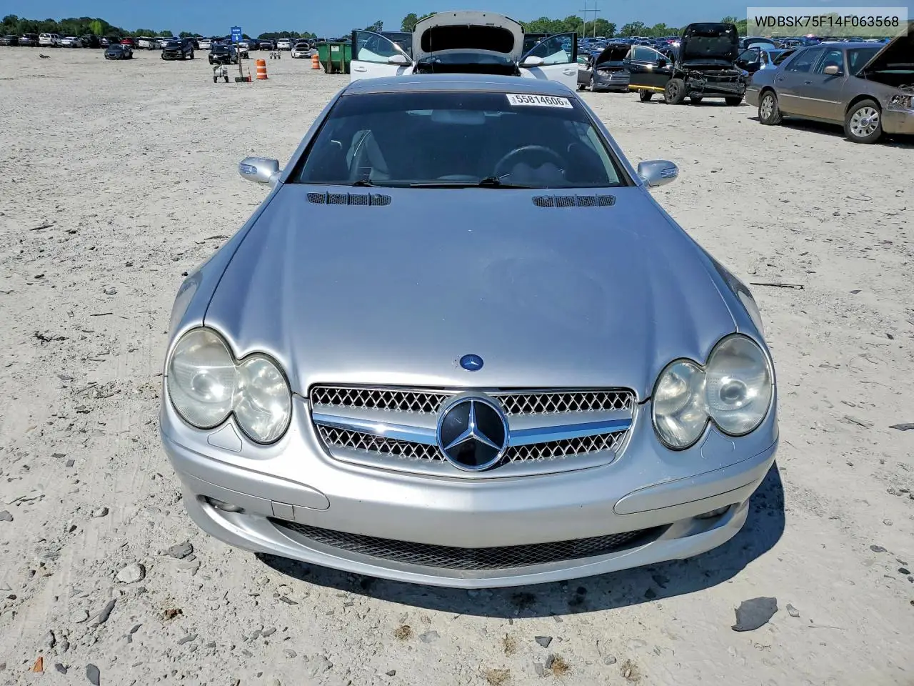 2004 Mercedes-Benz Sl 500 VIN: WDBSK75F14F063568 Lot: 55814606