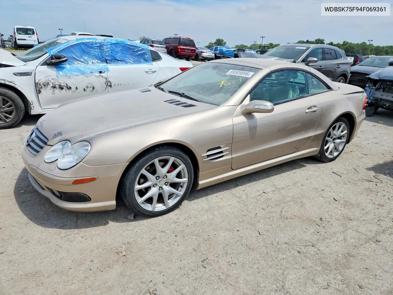 2004 Mercedes-Benz Sl 500 VIN: WDBSK75F94F069361 Lot: 59309896