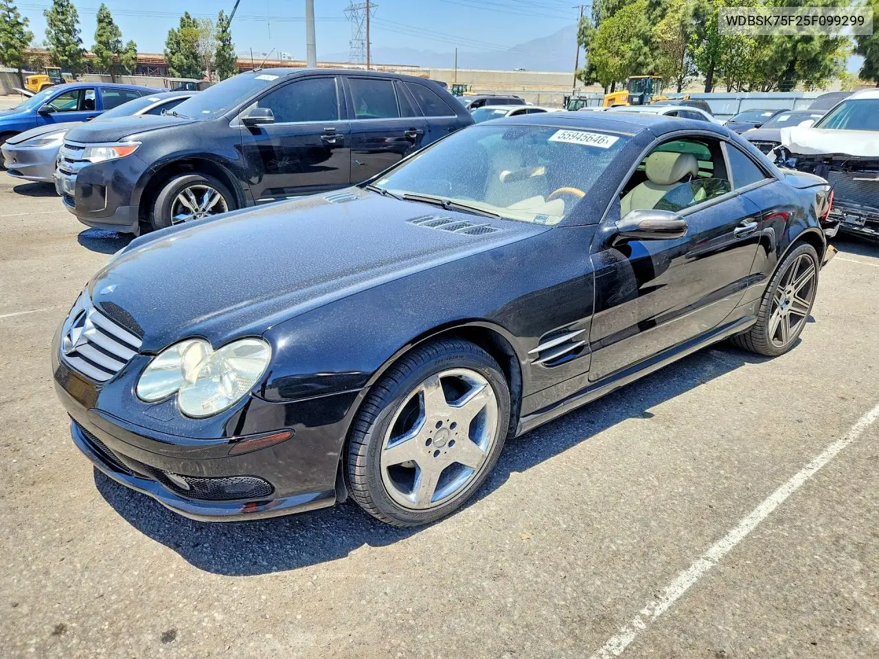 2005 Mercedes-Benz Sl 500 VIN: WDBSK75F25F099299 Lot: 55945646