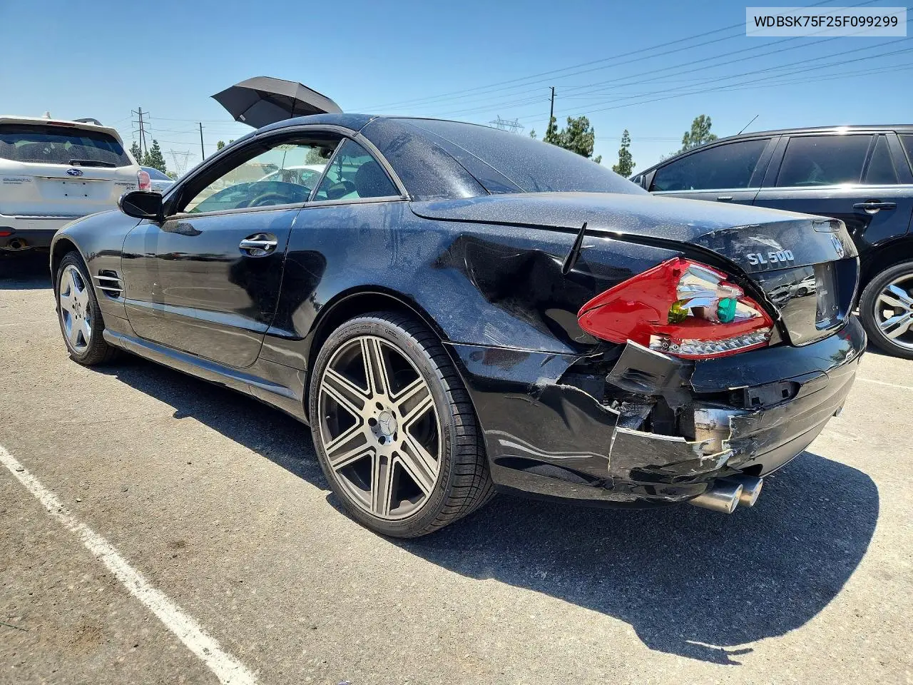 2005 Mercedes-Benz Sl 500 VIN: WDBSK75F25F099299 Lot: 55945646