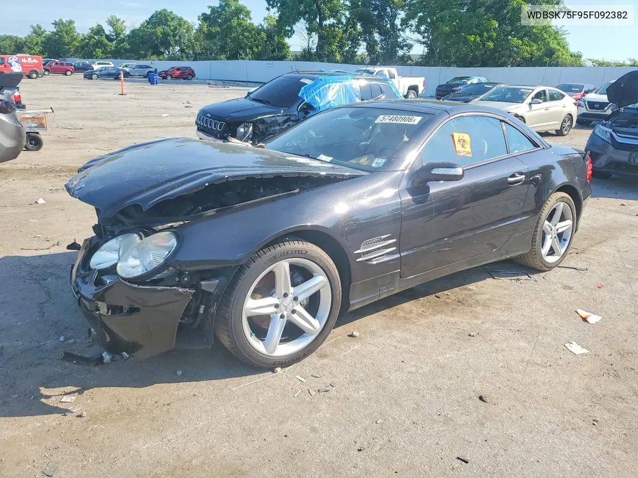 2005 Mercedes-Benz Sl 500 VIN: WDBSK75F95F092382 Lot: 57480906