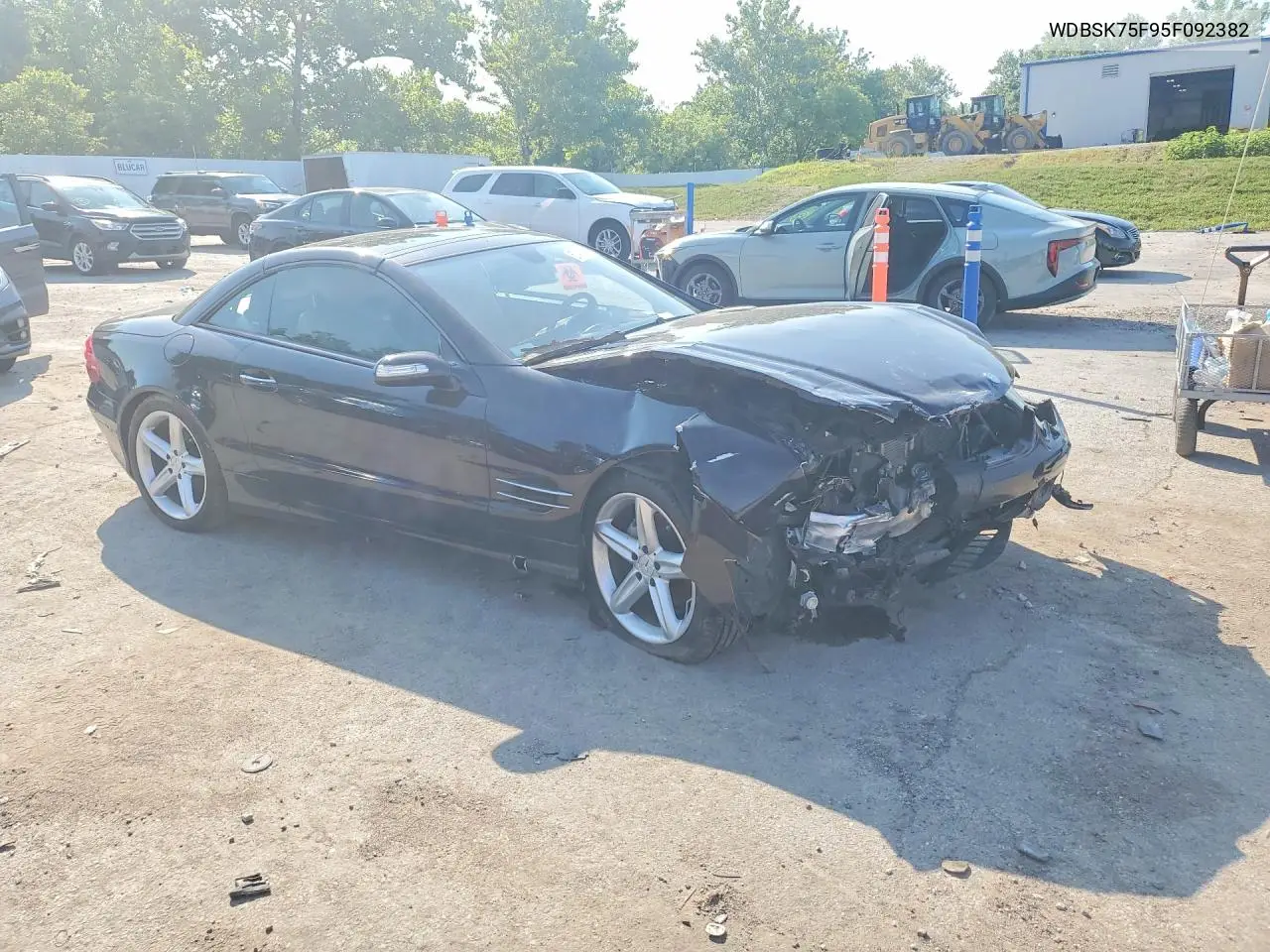 2005 Mercedes-Benz Sl 500 VIN: WDBSK75F95F092382 Lot: 57480906
