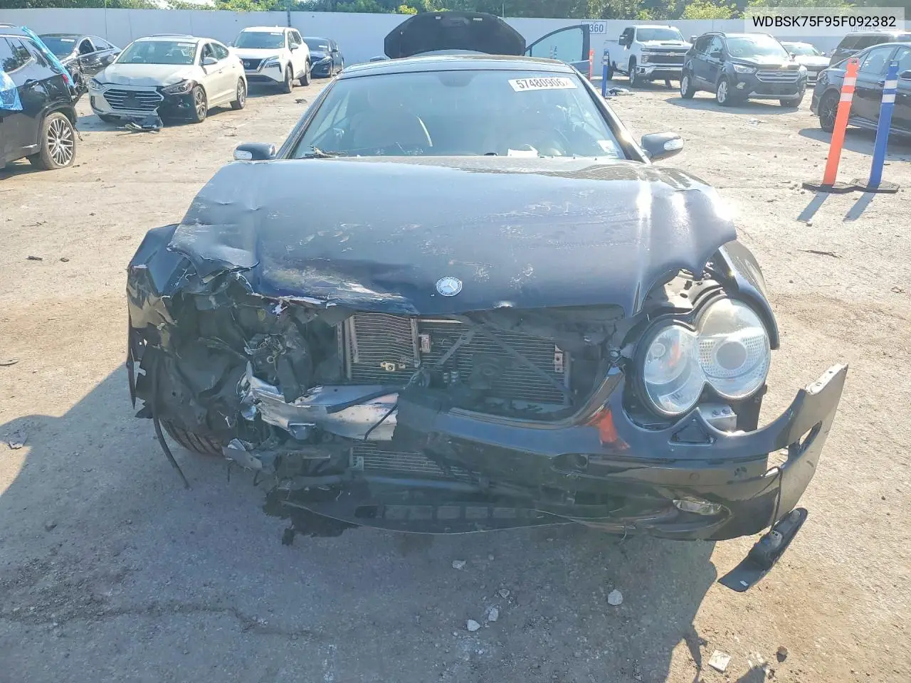2005 Mercedes-Benz Sl 500 VIN: WDBSK75F95F092382 Lot: 57480906