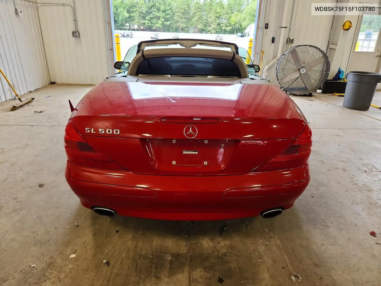 2005 Mercedes-Benz Sl 500 VIN: WDBSK75F15F103780 Lot: 59280306