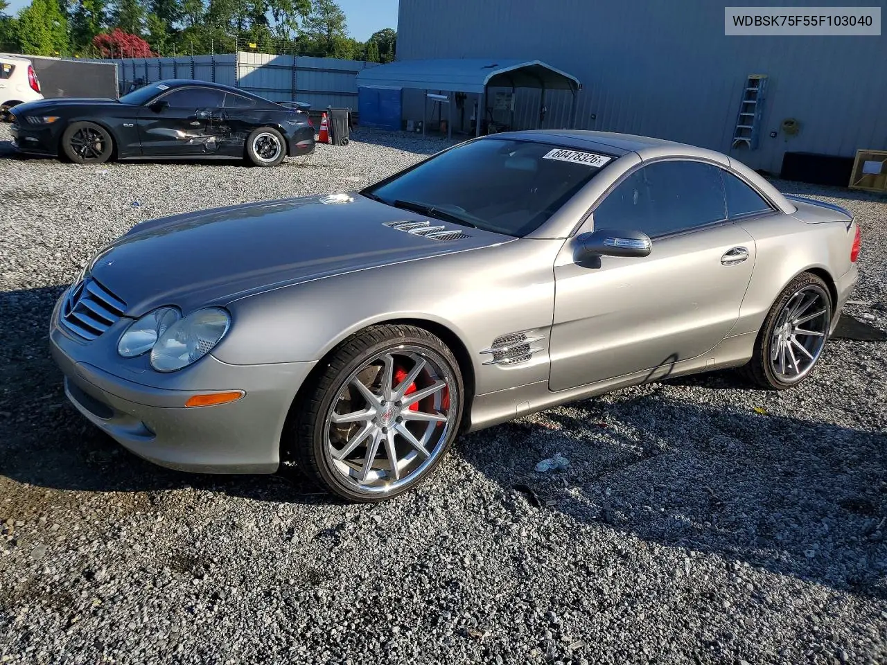 2005 Mercedes-Benz Sl 500 VIN: WDBSK75F55F103040 Lot: 60478326