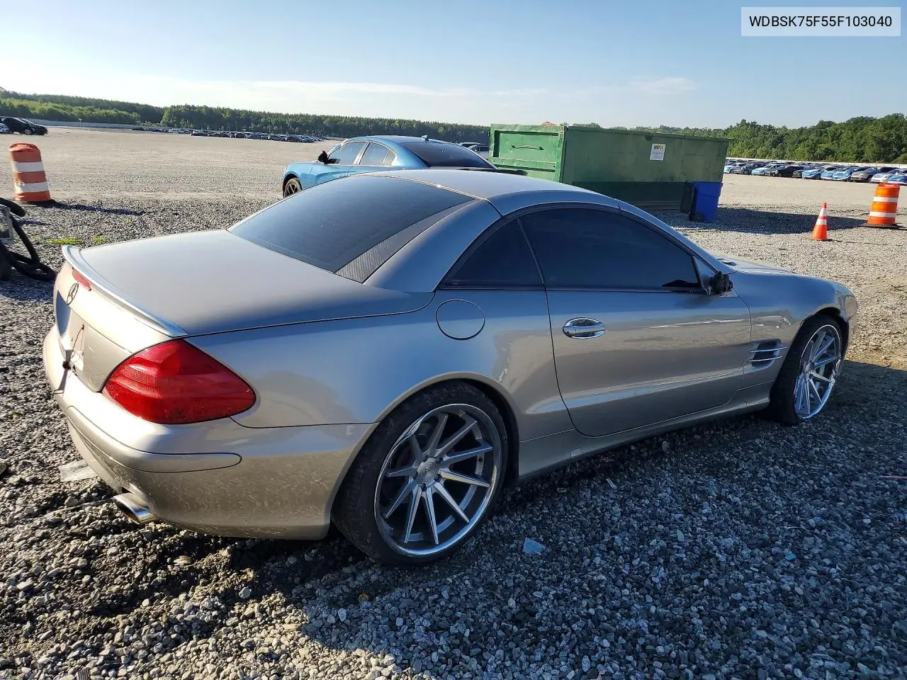 2005 Mercedes-Benz Sl 500 VIN: WDBSK75F55F103040 Lot: 60478326