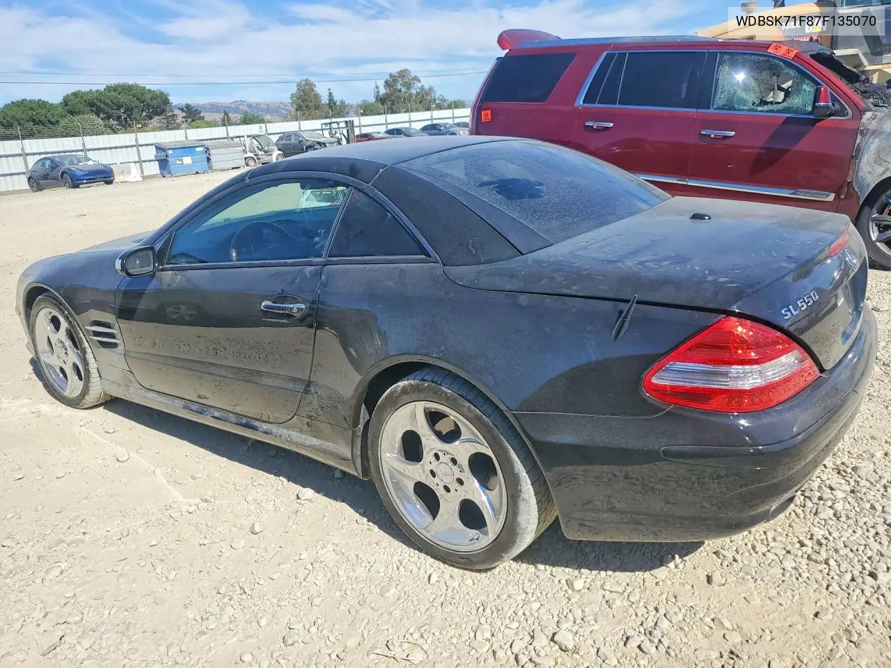 2007 Mercedes-Benz Sl 550 VIN: WDBSK71F87F135070 Lot: 60030536