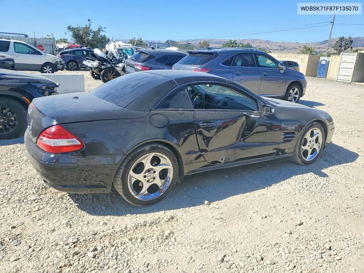 2007 Mercedes-Benz Sl 550 VIN: WDBSK71F87F135070 Lot: 60030536