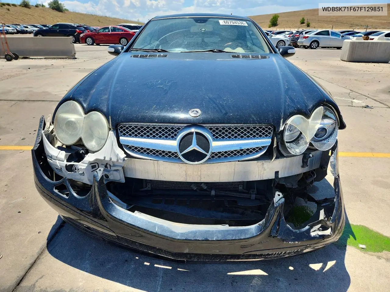 2007 Mercedes-Benz Sl 550 VIN: WDBSK71F67F129851 Lot: 60704536