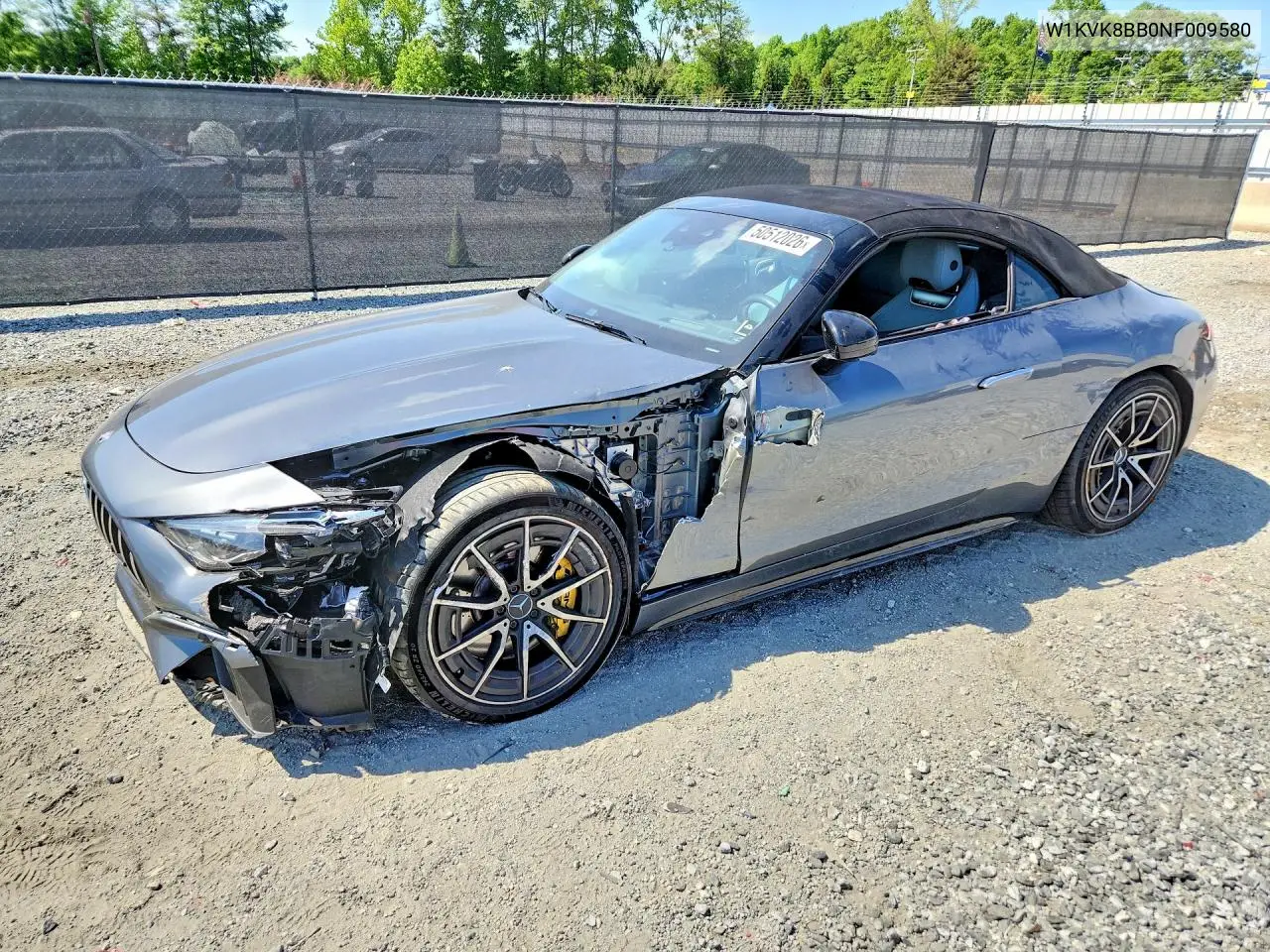 2022 Mercedes-Benz Sl 63 Amg VIN: W1KVK8BB0NF009580 Lot: 50512026