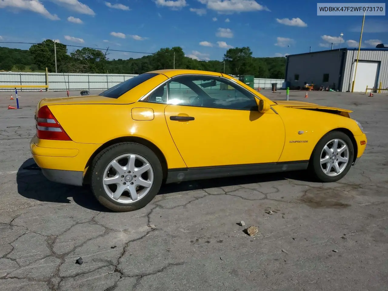 1998 Mercedes-Benz Slk 230 Kompressor VIN: WDBKK47F2WF073170 Lot: 52322216
