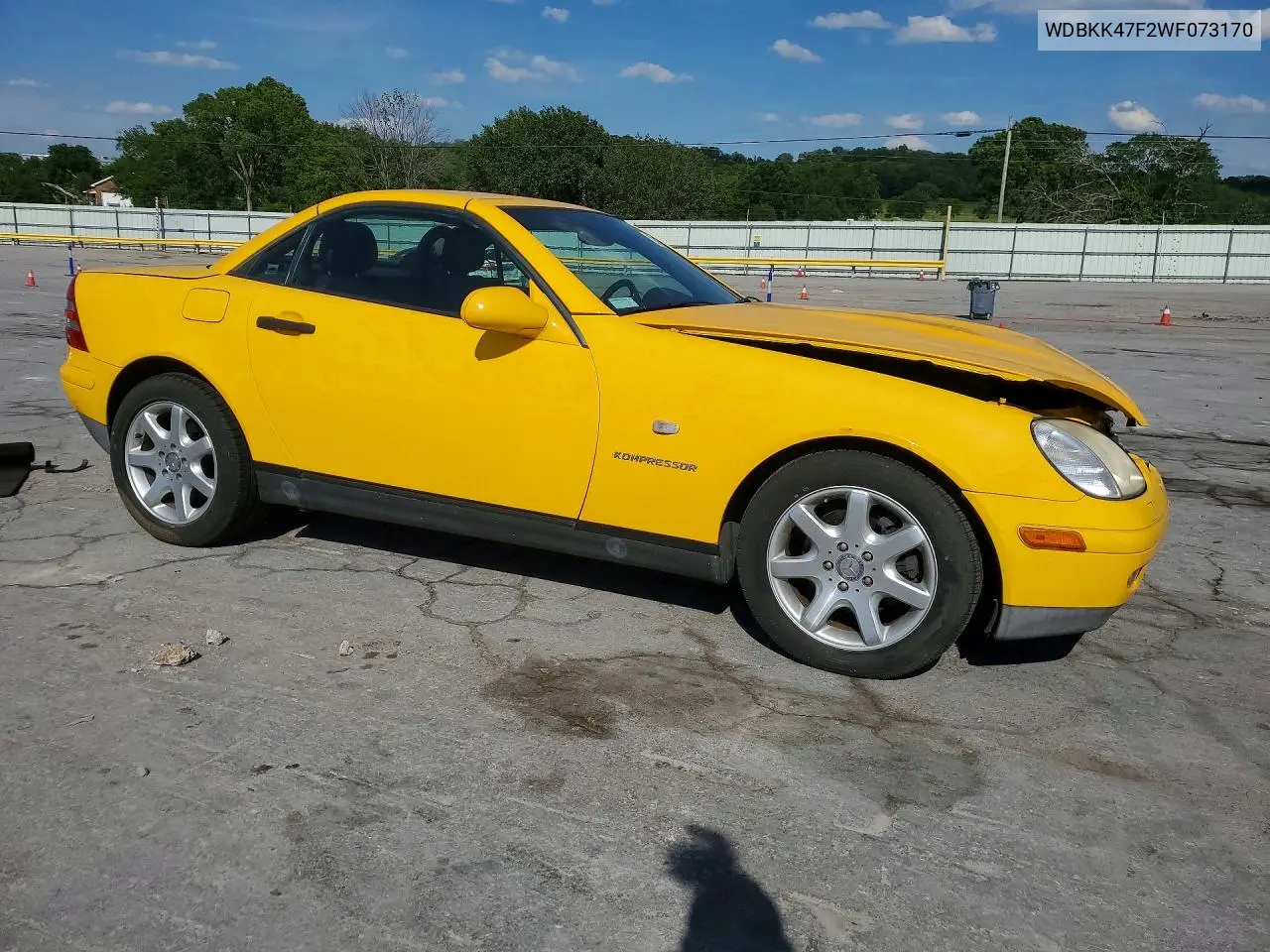 1998 Mercedes-Benz Slk 230 Kompressor VIN: WDBKK47F2WF073170 Lot: 52322216