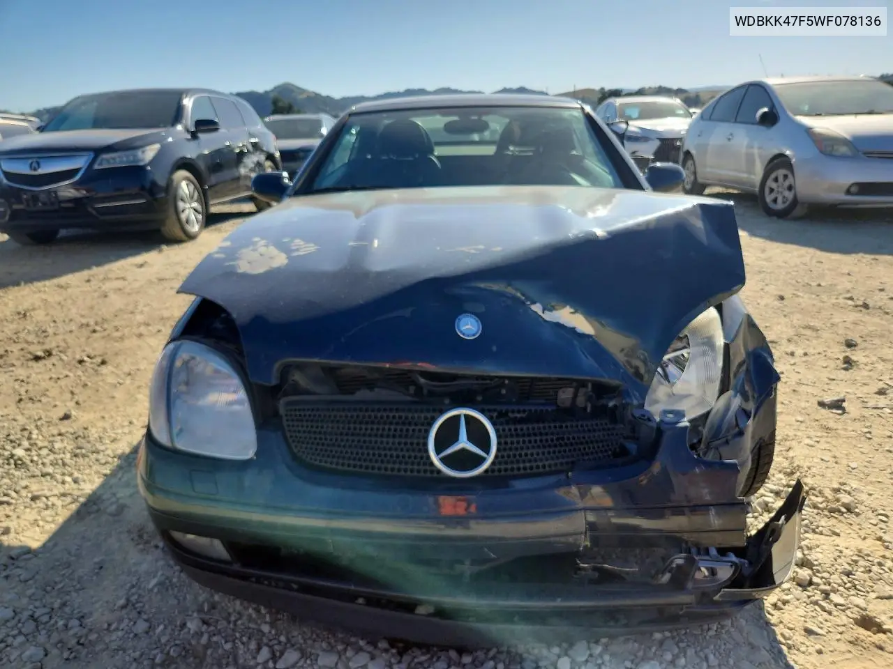 1998 Mercedes-Benz Slk 230 Kompressor VIN: WDBKK47F5WF078136 Lot: 52577506