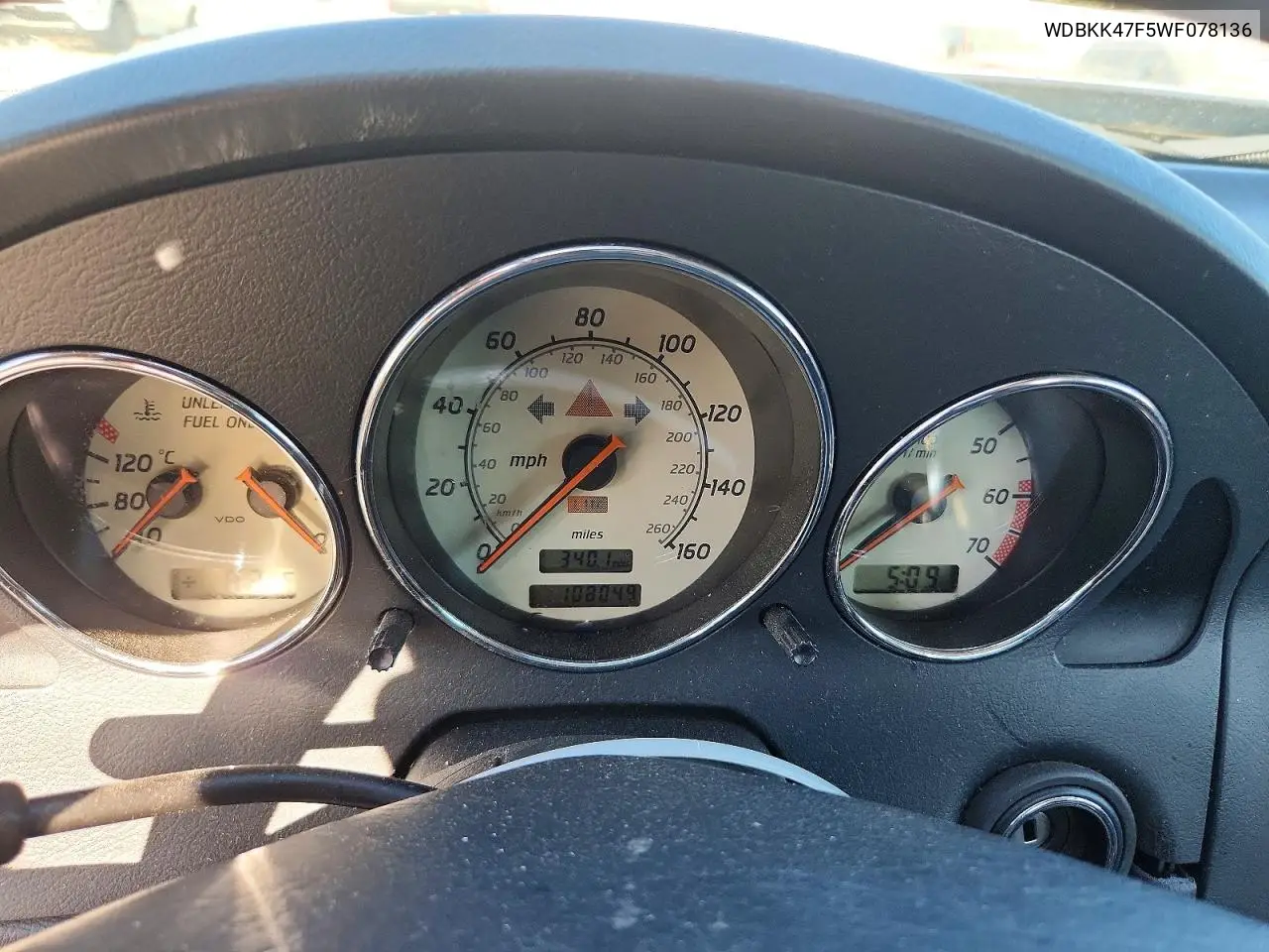 1998 Mercedes-Benz Slk 230 Kompressor VIN: WDBKK47F5WF078136 Lot: 52577506