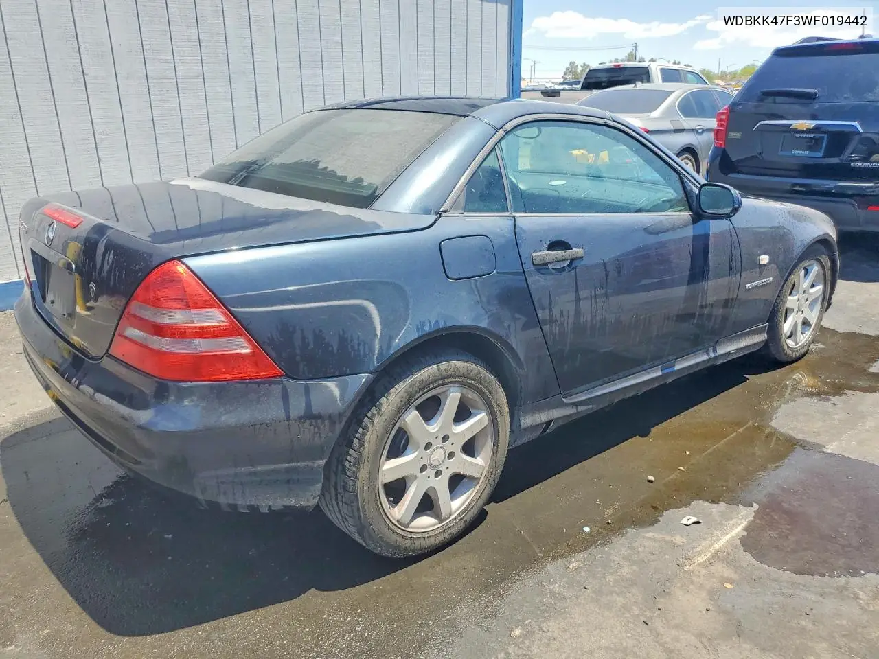 1998 Mercedes-Benz Slk 230 Kompressor VIN: WDBKK47F3WF019442 Lot: 57494086