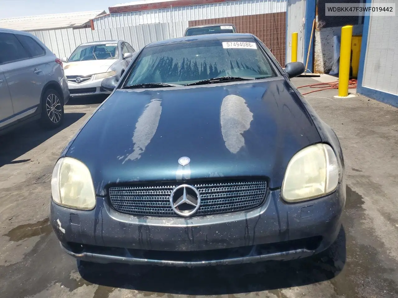 1998 Mercedes-Benz Slk 230 Kompressor VIN: WDBKK47F3WF019442 Lot: 57494086