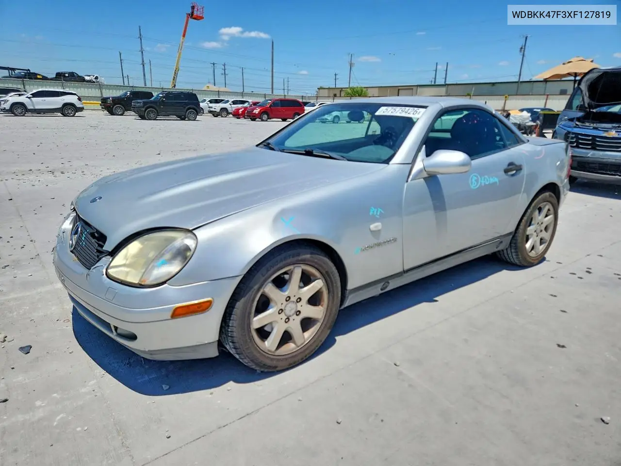 1999 Mercedes-Benz Slk 230 Kompressor VIN: WDBKK47F3XF127819 Lot: 57579426