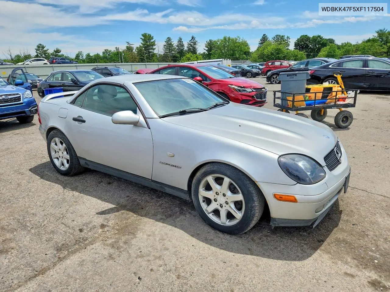 1999 Mercedes-Benz Slk 230 Kompressor VIN: WDBKK47F5XF117504 Lot: 58211666