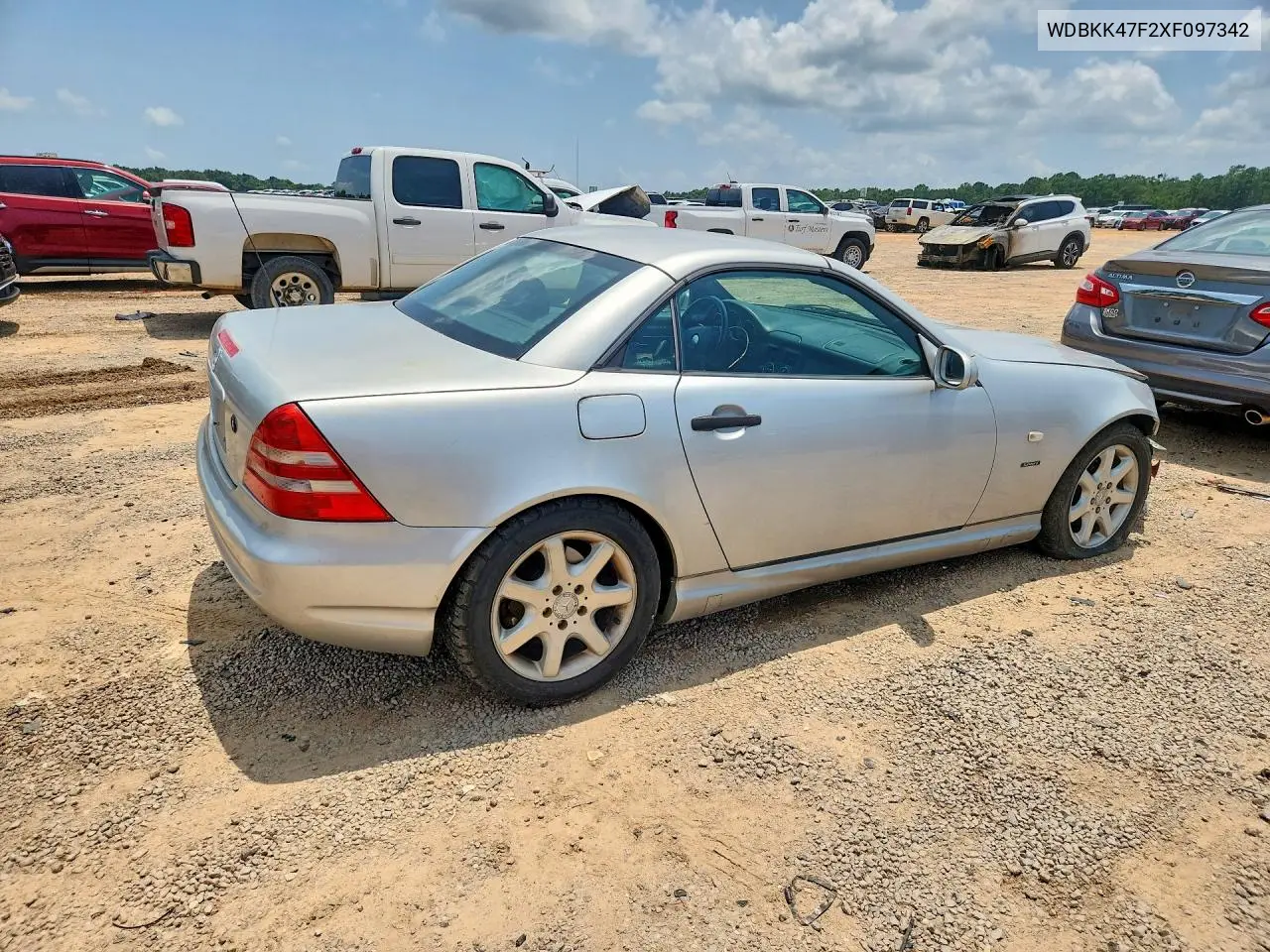 1999 Mercedes-Benz Slk 230 Kompressor VIN: WDBKK47F2XF097342 Lot: 58463526