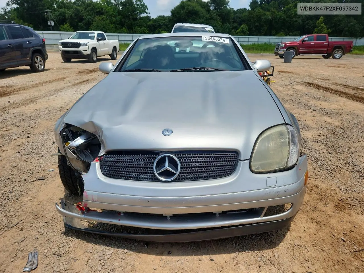 1999 Mercedes-Benz Slk 230 Kompressor VIN: WDBKK47F2XF097342 Lot: 58463526