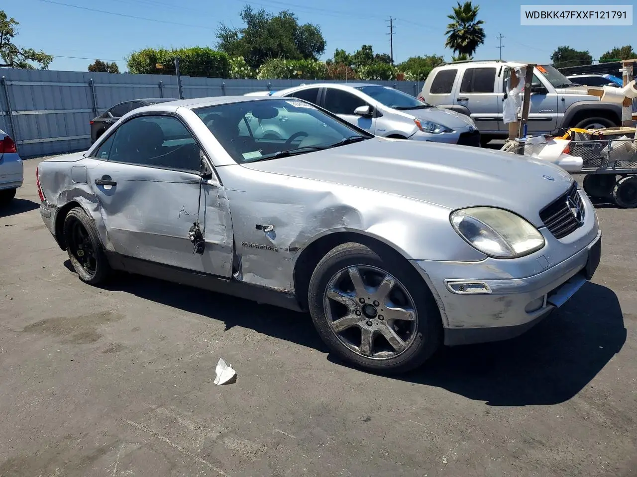 1999 Mercedes-Benz Slk 230 Kompressor VIN: WDBKK47FXXF121791 Lot: 60444446