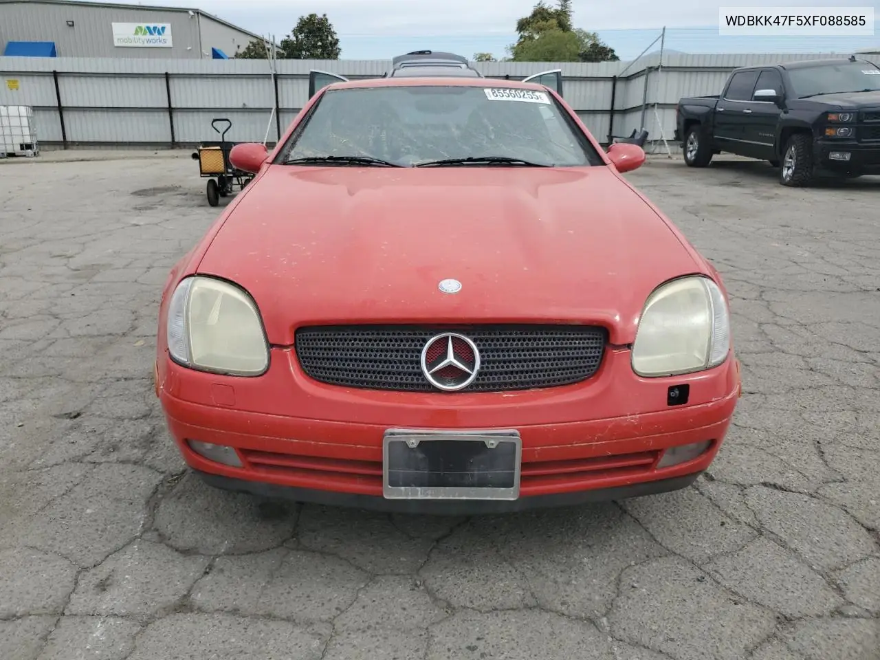1999 Mercedes-Benz Slk 230 Kompressor VIN: WDBKK47F5XF088585 Lot: 74072555