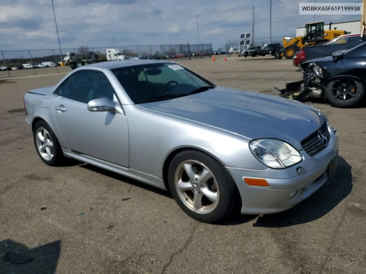 2001 Mercedes-Benz Slk 320 VIN: WDBKK65F61F199958 Lot: 47294726