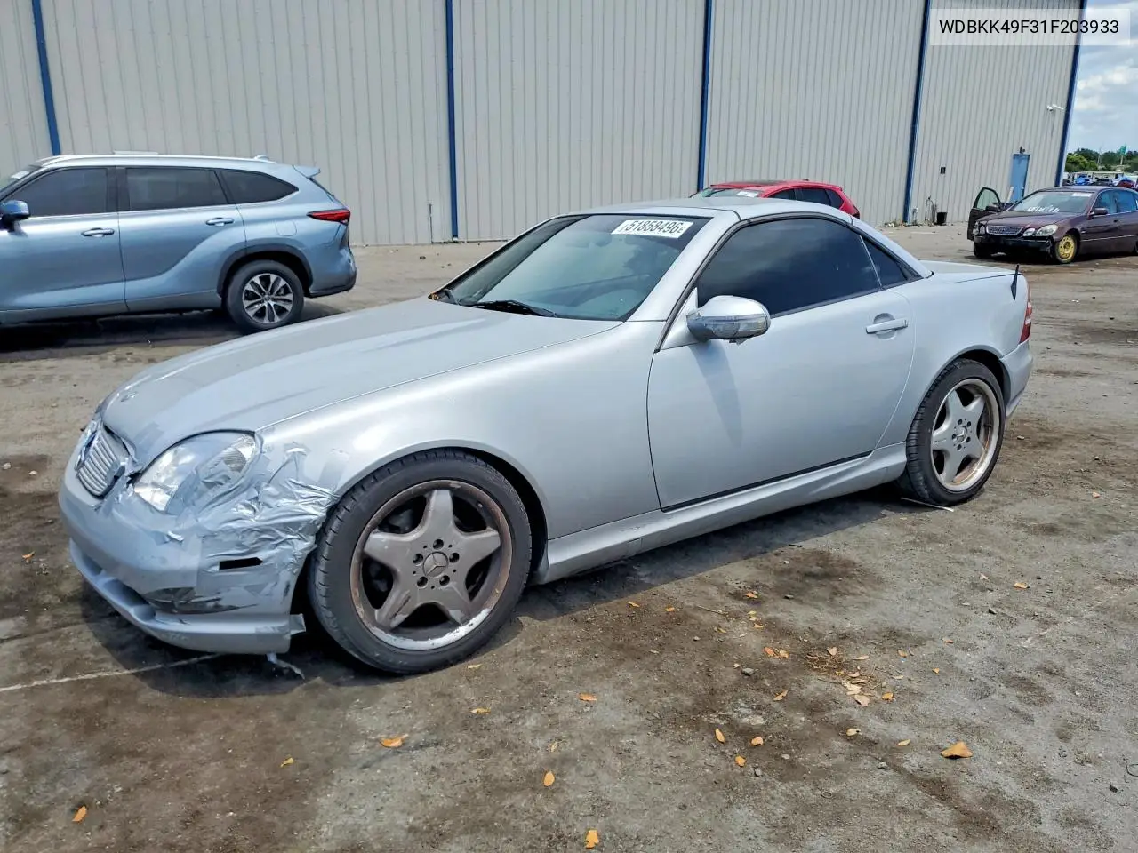 2001 Mercedes-Benz Slk 230 Kompressor VIN: WDBKK49F31F203933 Lot: 51858496