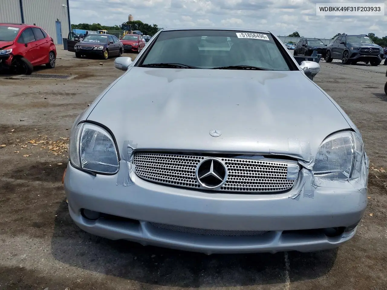 2001 Mercedes-Benz Slk 230 Kompressor VIN: WDBKK49F31F203933 Lot: 51858496