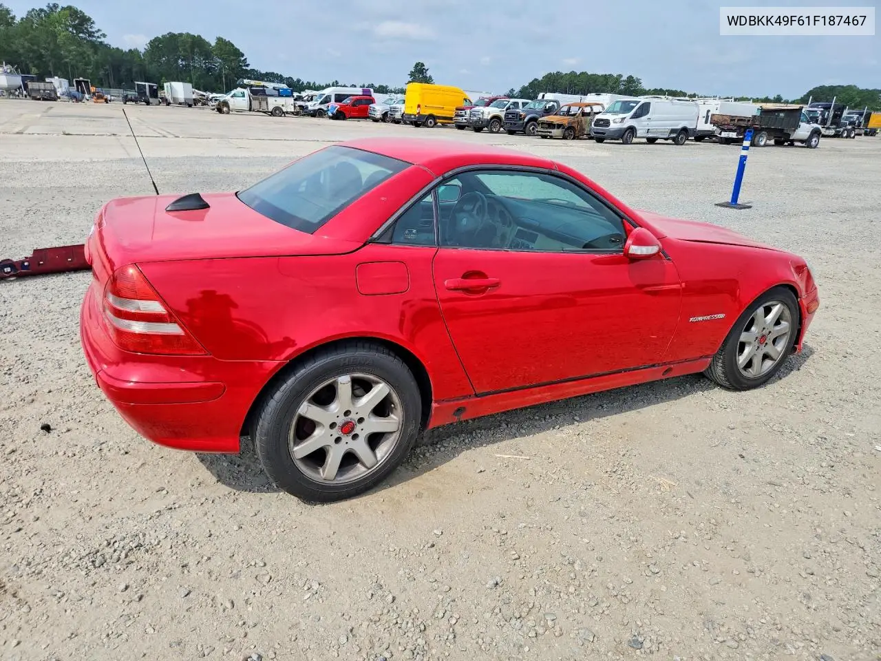 2001 Mercedes-Benz Slk 230 Kompressor VIN: WDBKK49F61F187467 Lot: 56351446