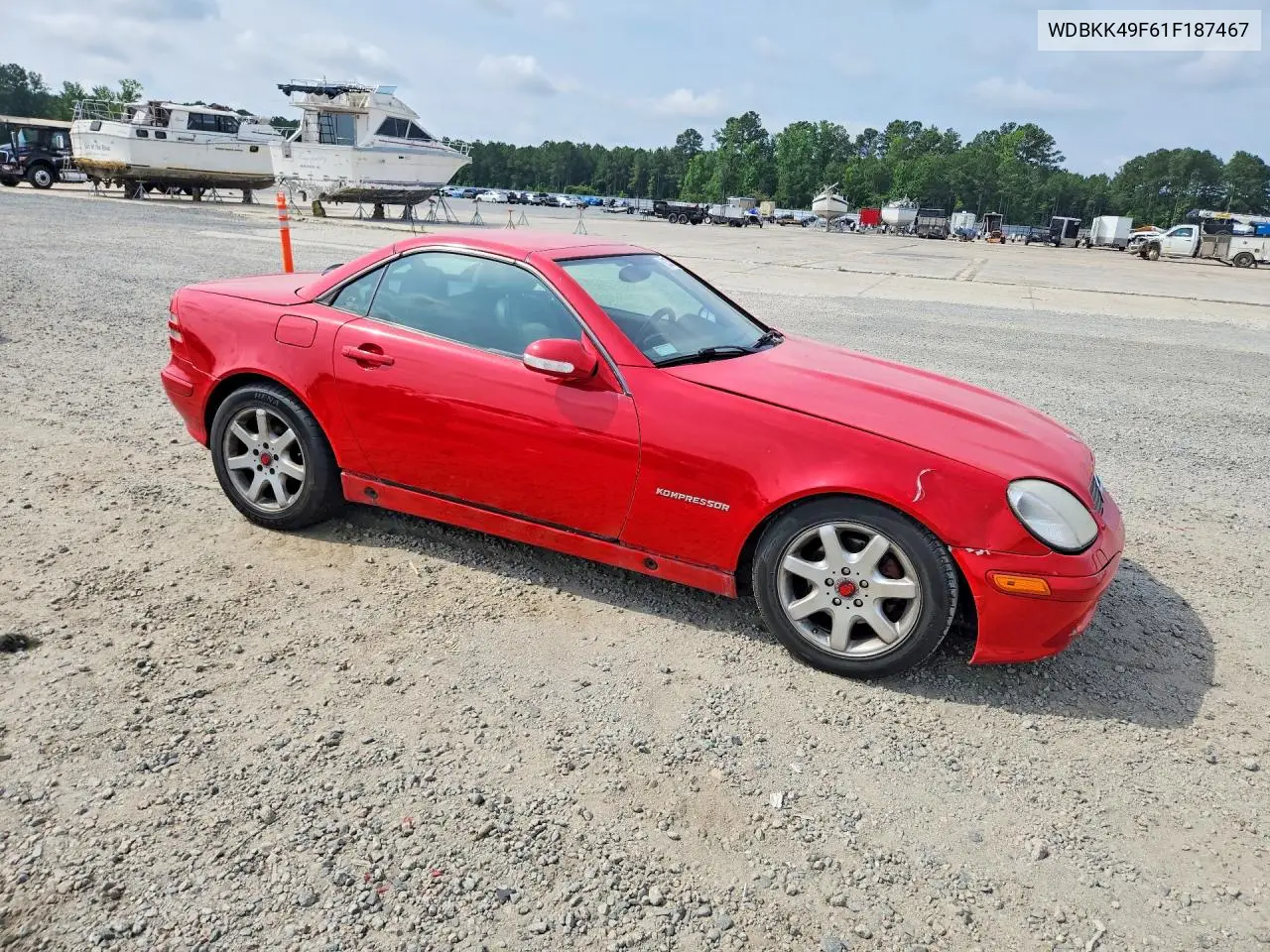 2001 Mercedes-Benz Slk 230 Kompressor VIN: WDBKK49F61F187467 Lot: 56351446