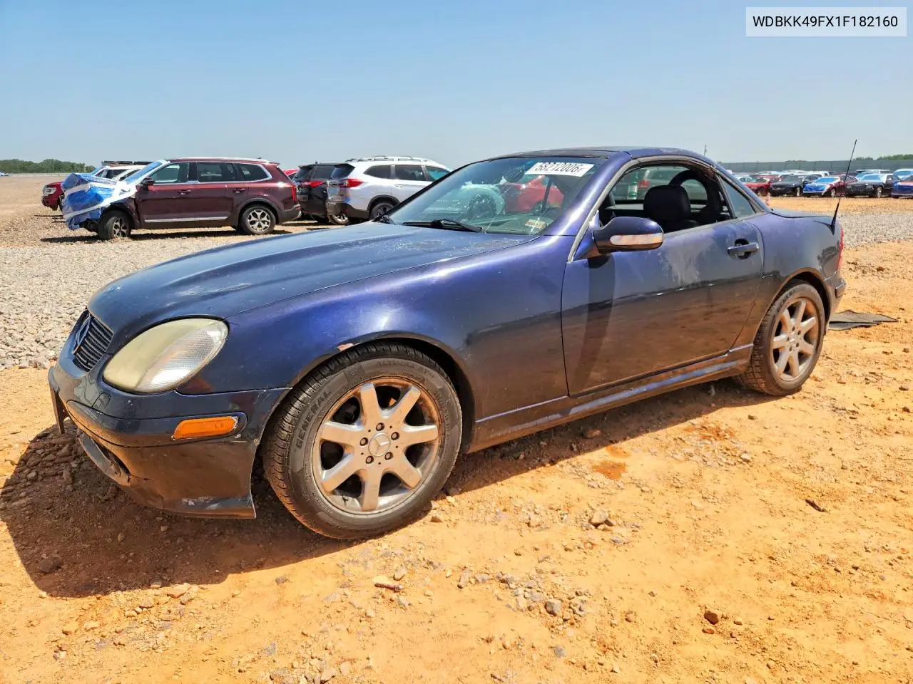 2001 Mercedes-Benz Slk 230 Kompressor VIN: WDBKK49FX1F182160 Lot: 58212006