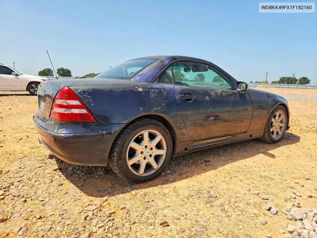 2001 Mercedes-Benz Slk 230 Kompressor VIN: WDBKK49FX1F182160 Lot: 58212006
