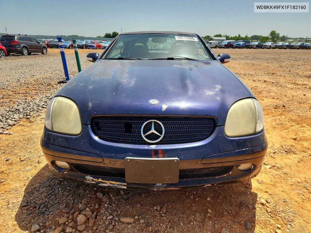 2001 Mercedes-Benz Slk 230 Kompressor VIN: WDBKK49FX1F182160 Lot: 58212006