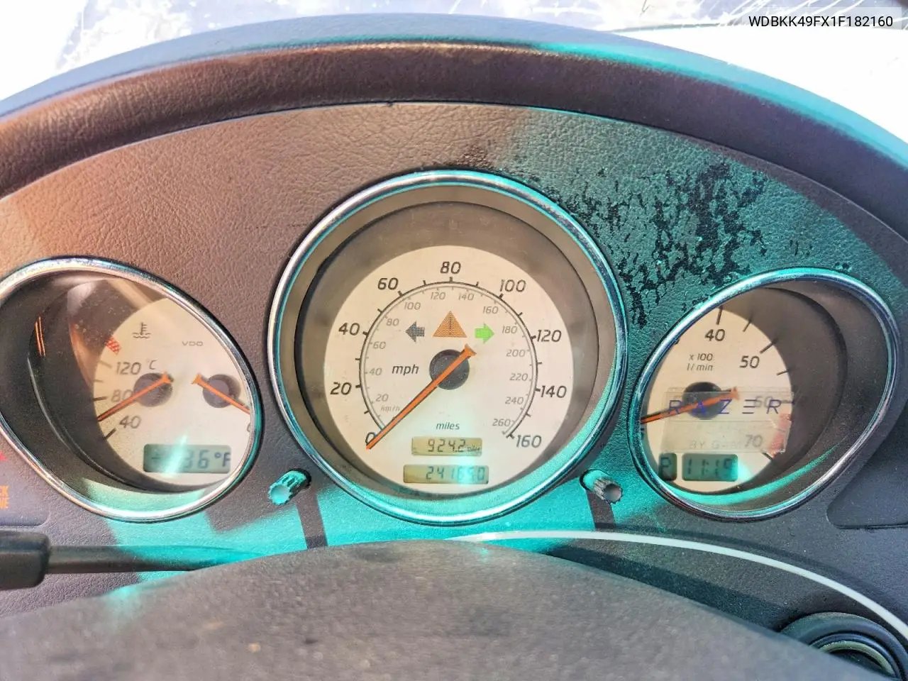 2001 Mercedes-Benz Slk 230 Kompressor VIN: WDBKK49FX1F182160 Lot: 58212006