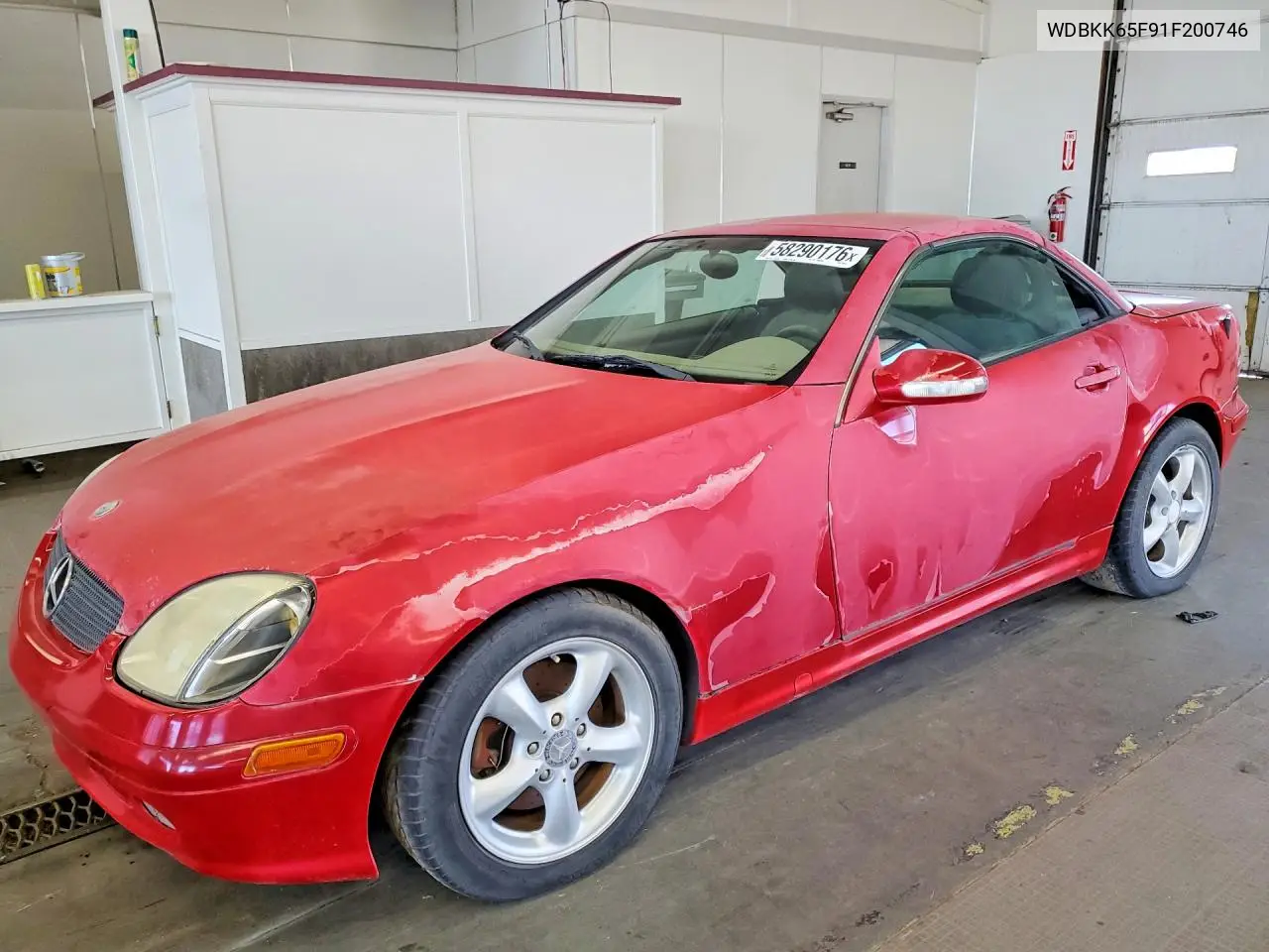 2001 Mercedes-Benz Slk 320 VIN: WDBKK65F91F200746 Lot: 58290176