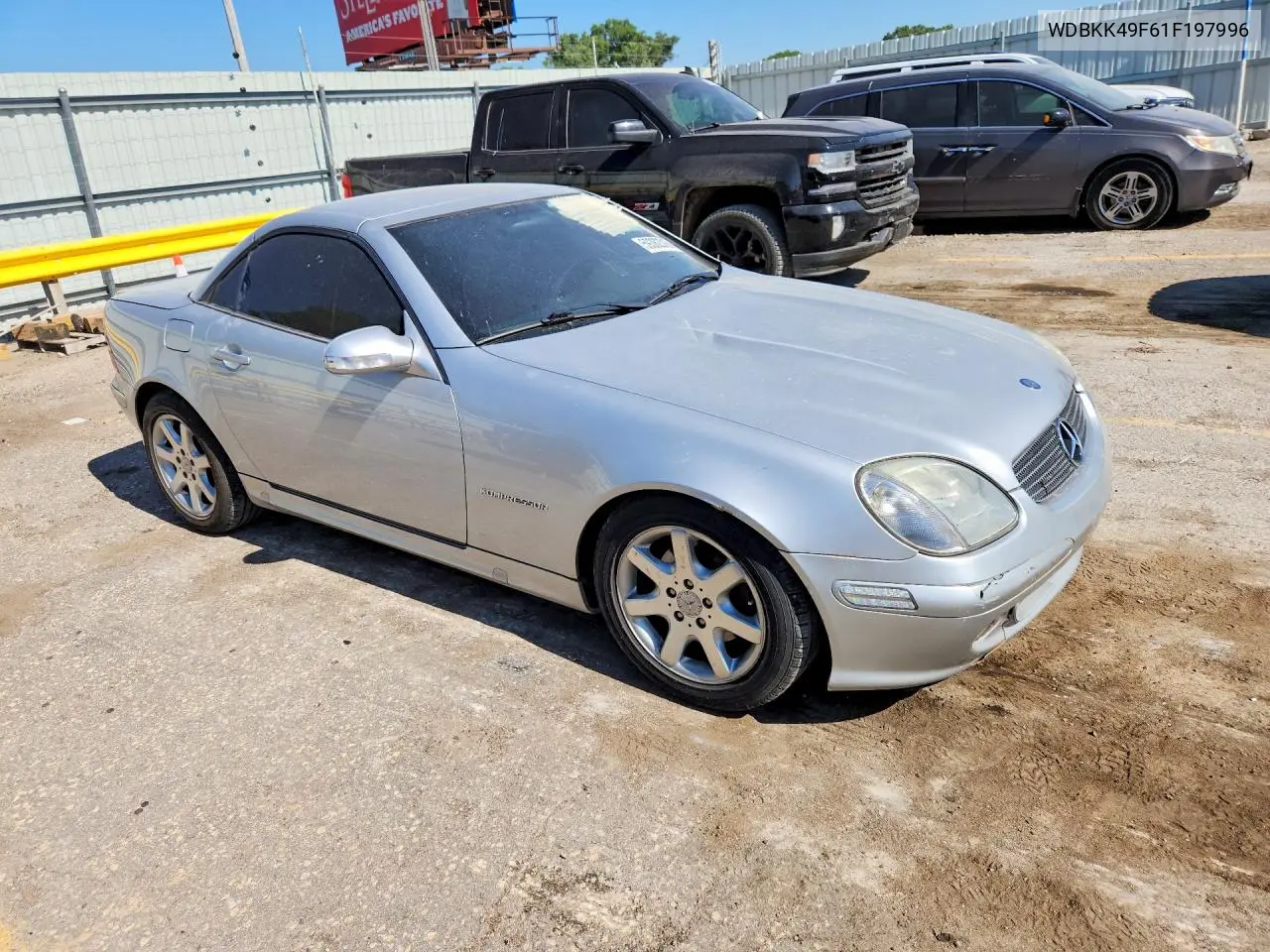 2001 Mercedes-Benz Slk 230 Kompressor VIN: WDBKK49F61F197996 Lot: 59382316